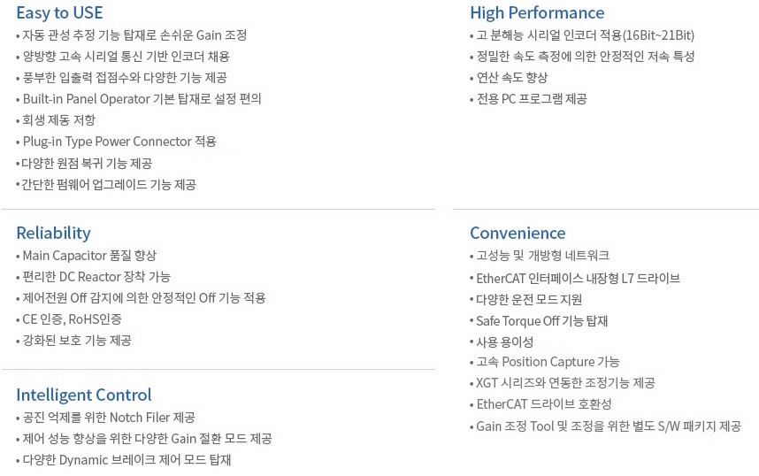 L7 시리즈 서보 Driver 특장점 L7SA001B L7SA002B L7SA004B L7SA008B L7SA010B L7SA020B L7SA035B L7SA050B L7SA075B L7SA150B